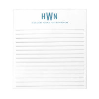 Men's Monogram Professional Navy Blue Writing