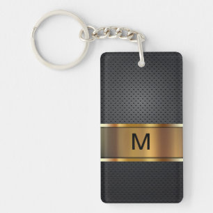 Men's Monogram Two Side Keychain