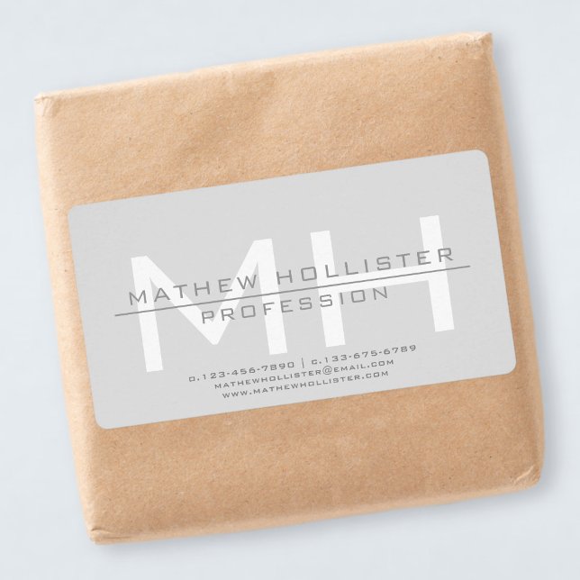 Men's Monogrammed, Grey Business (Creator Uploaded)