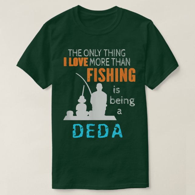 Mens More Than Love Fishing Deda Russia Russian Cz T-Shirt (Design Front)