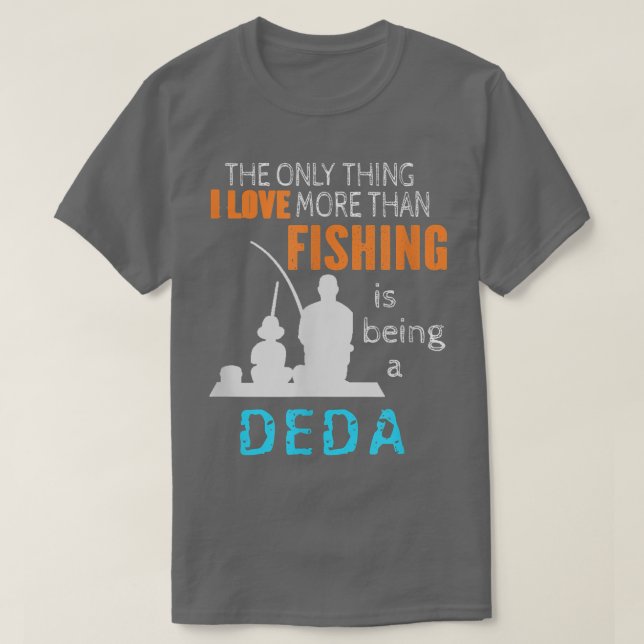 Mens More Than Love Fishing Deda Russia Russian Cz T-Shirt (Design Front)