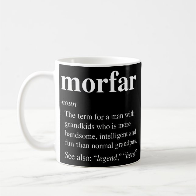 Mens Morfar Definition Funny Noun Grandpa Defined Coffee Mug (Left)