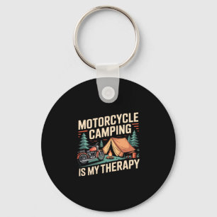 Mens motocamping motorcycle rider travel camp key ring