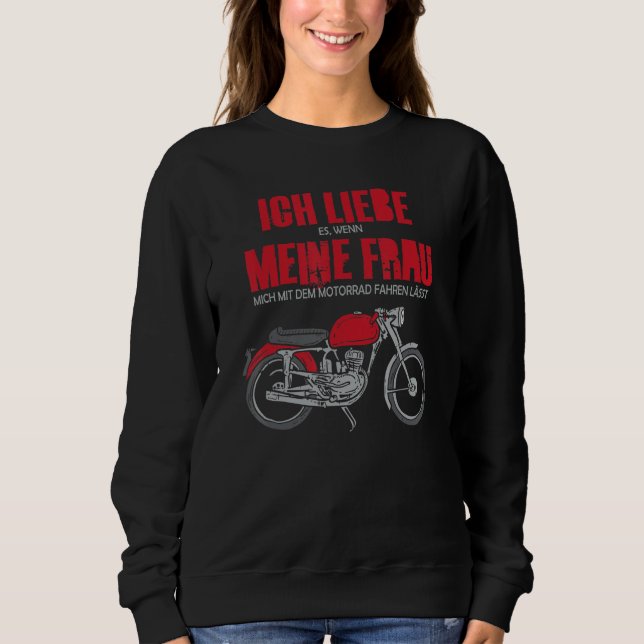 Mens Motorcycle driving men funny gift for bikers Sweatshirt (Front)