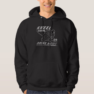 Mens Motorcycle Rider Knee Low Biker Biker Hoodie