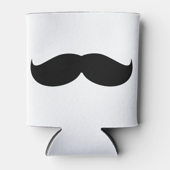 Mens Moustache Can Cooler (Front)