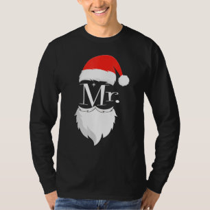 Mens Mr And Mrs Claus Couples Christmas Pyjamas Sa T-Shirt