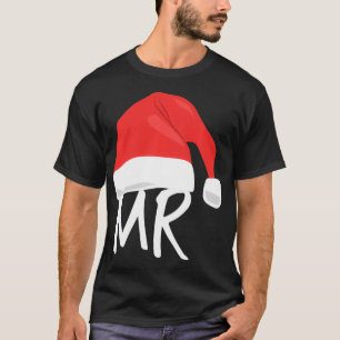 Mens Mr and Mrs Santa Claus Pajamas Matching Coupl T-Shirt