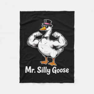 Mens mr silly goose bridge to be wedding party fleece blanket