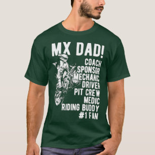 Mens MX Dad Moto Cross Dad T-Shirt