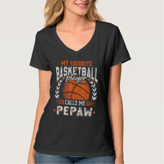 Mens My Favorite Basketball Player Calls Me Pepaw T-Shirt
