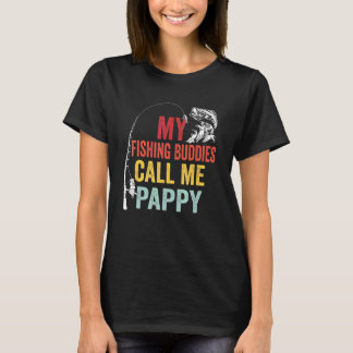 Mens My Favorite Fishing Buddies Call Me Pappy Fis T-Shirt