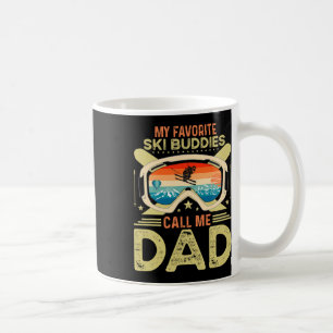 Mens My Favorite Ski Buddies Call Me Dad Vintage S Coffee Mug