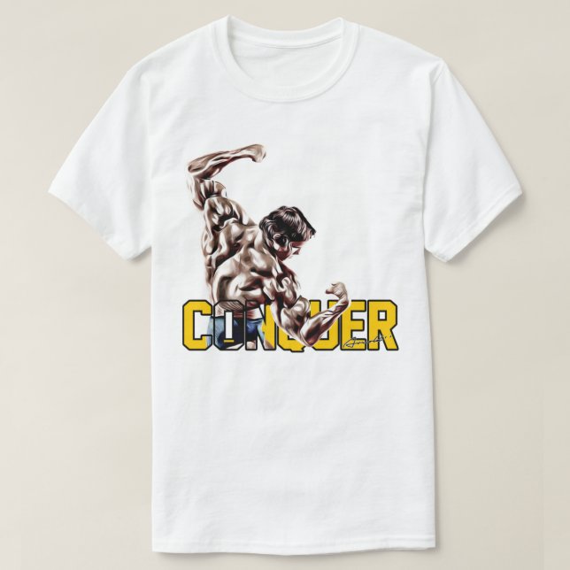 Mens My Favourite Arnold Schwarzenegger Conquer Bl T-Shirt (Design Front)