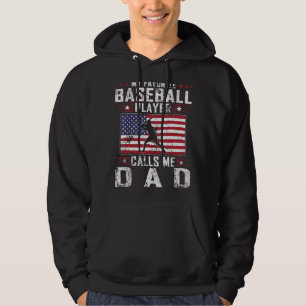 Mens My Favourite Baseball Player Calls Me Dad Fat Hoodie