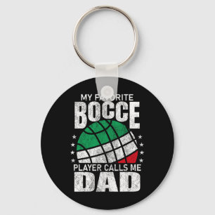 Mens My Favourite Bocce Ball Player Calls Me Dad I Key Ring