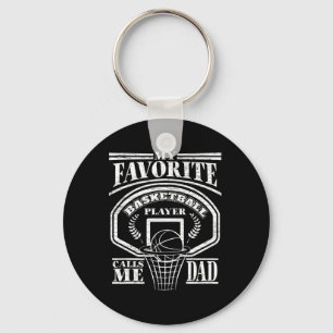 Mens My Favourite Bysketbyll Player Calls Me Dad Key Ring