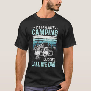 Mens My Favourite Camping Buddies Call Me Dad Retr T-Shirt