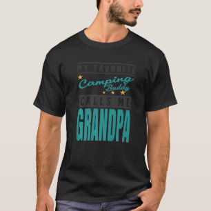 Mens My Favourite Camping Buddy Calls Me Grandpa   T-Shirt