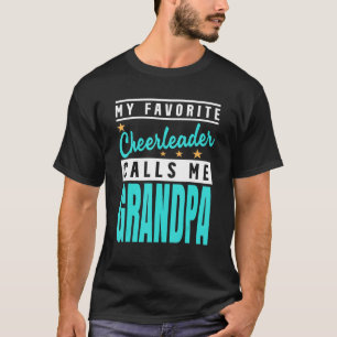 Mens My Favourite Cheerleader Calls Me Grandpa T-Shirt