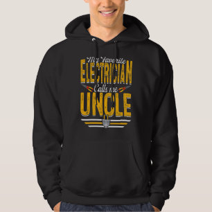 Mens My Favourite Electrician Calls Me Uncle Papa Hoodie