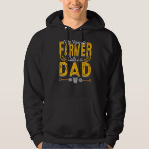 Mens My Favourite Farmer Calls Me Dad Farming Papa Hoodie