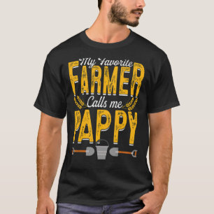 Mens My Favourite Farmer Calls Me Pappy Farming Pa T-Shirt