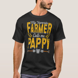 Mens My Favourite Farmer Calls Me Pappy Farming Pa T-Shirt