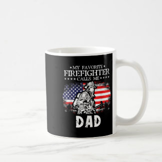 Mens My Favourite Firefighter Calls Me Dad Firefig Coffee Mug