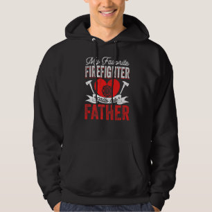 Mens My Favourite Firefighter Calls Me Father Fire Hoodie
