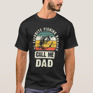 Mens My Favourite Fishing Buddies Call Me Dad Fish T-Shirt