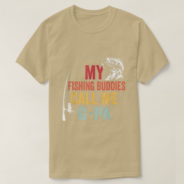 Mens My Favourite Fishing Buddies Call Me GPa Fish T-Shirt (Design Front)