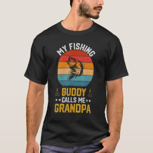 Mens My Favourite Fishing Buddies Call Me Grandpa  T-Shirt