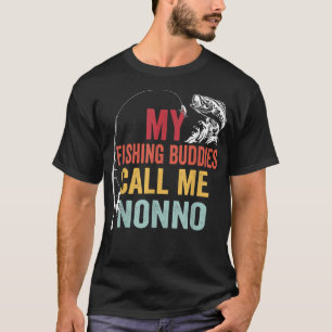 Mens My Favourite Fishing Buddies Call Me Nonno Fi T-Shirt
