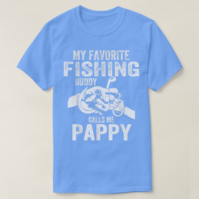 Mens My Favourite Fishing Buddies Call Me Pappy Fi T-Shirt (Design Front)