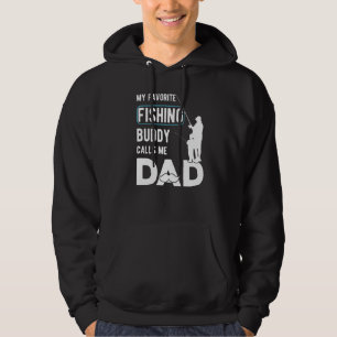 Mens My Favourite Fishing Buddy Calls Me Dad Joke  Hoodie