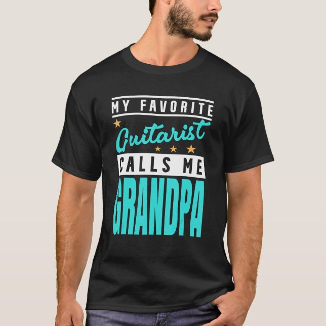 Mens My Favourite Guitar Player Calls Me Grandpa   T-Shirt (Front)
