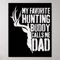 Mens My Favourite Hunting Buddy Calls Me Dad  Deer