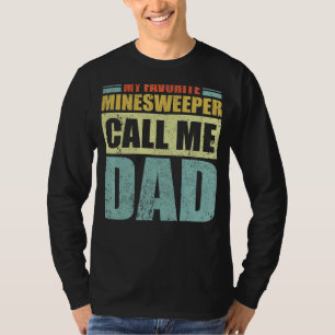 Mens My Favourite Minesweeper Calls Me Dad Father T-Shirt