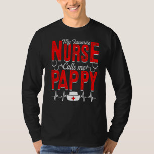 Mens My Favourite Nurse Calls Me Pappy Nursing Pap T-Shirt