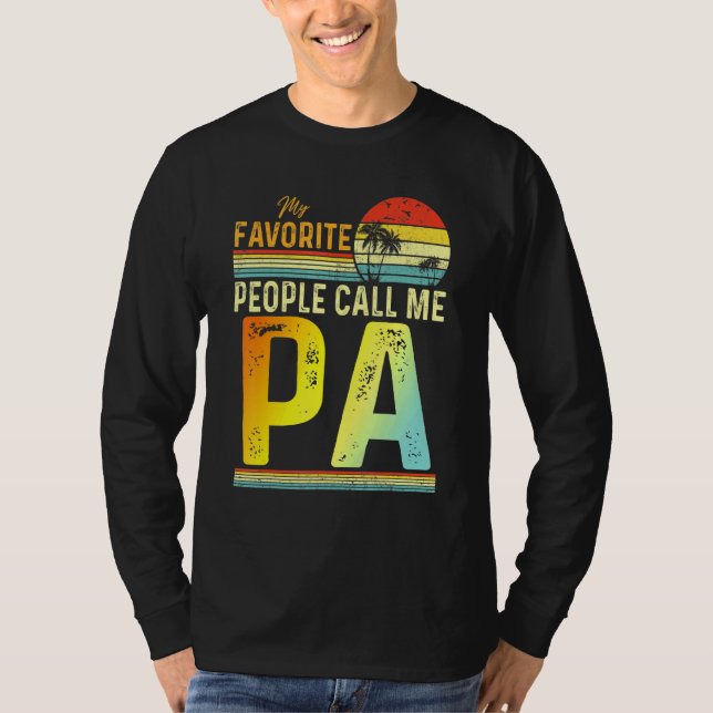 Mens My Favourite People Call Me Pa Dad Father 2 T-Shirt (Front)