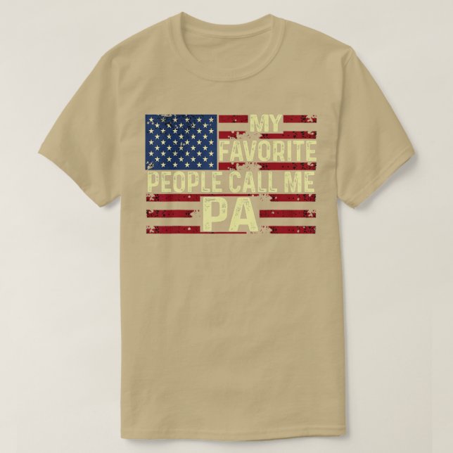 Mens My favourite people call me Pa Fathers Day  T-Shirt (Design Front)
