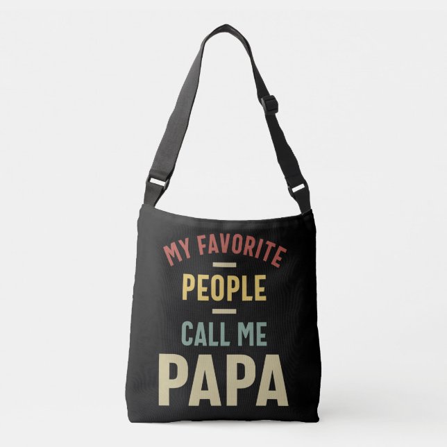 Mens My Favourite People Call Me Papa Gift Crossbody Bag (Front)