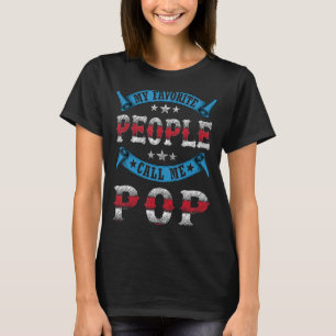 Mens My Favourite People Call Me Pop Vintage Fath T-Shirt