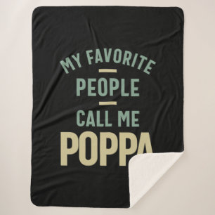Mens My Favourite People Call Me Poppa Sherpa Blanket