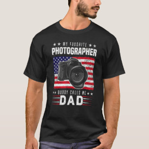 Mens My Favourite Photography Buddy Calls Me Dad P T-Shirt
