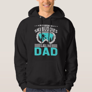Mens My Favourite Ski Buddies Call Me Dad Father' Hoodie