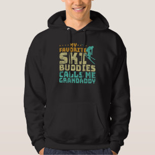 Mens My Favourite Ski Buddies Call Me Grandaddy Sk Hoodie