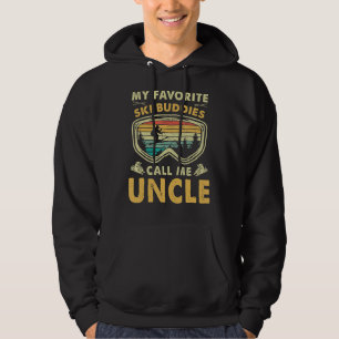 Mens My Favourite Ski Buddies Call Me Uncle Hoodie