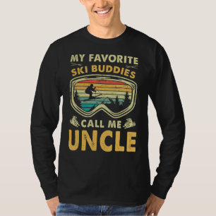 Mens My Favourite Ski Buddies Call Me Uncle T-Shirt